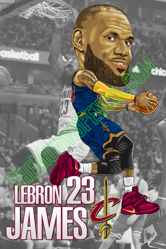 LeBron James Caricature Cartoon