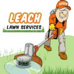 Leach Lawn Services Logo Cartoon