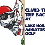 LKN Rock Wall Climbing Logo Cartoon