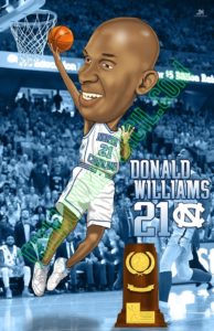 Donald Williams UNC Tar Heel Cartoon Caricature