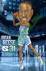 Brian Reese UNC Tar Heel Cartoon Caricature